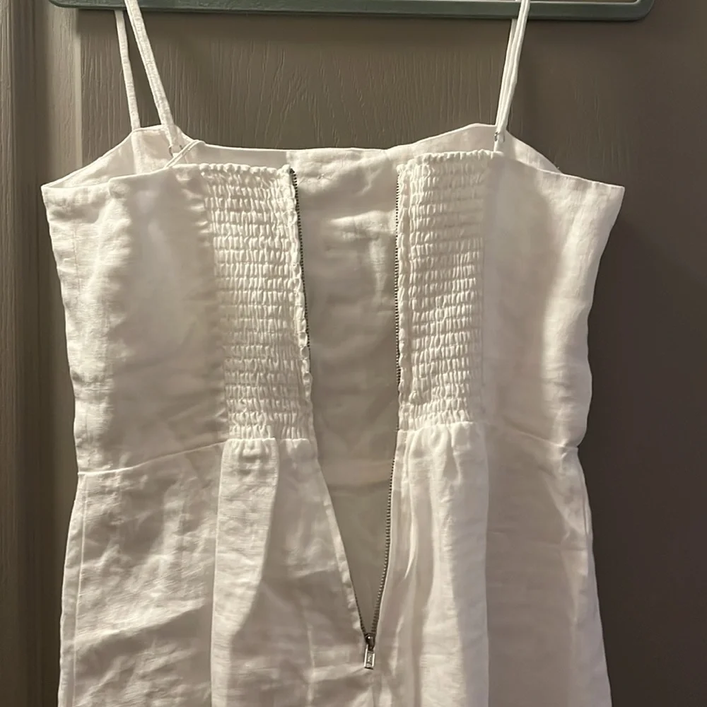Reformation huckleberry white linen summer dress NWT size 8 - Picture 13 of 15